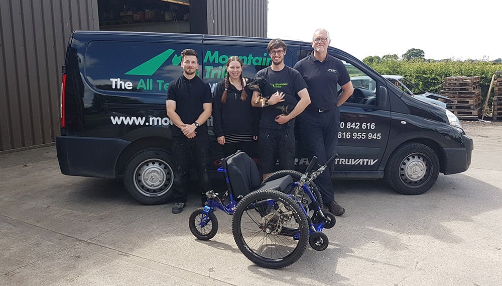 The Mountain Trike team in Cheshire