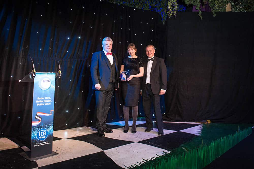 BHTA Award night, Island Mobility's Gillian wins award