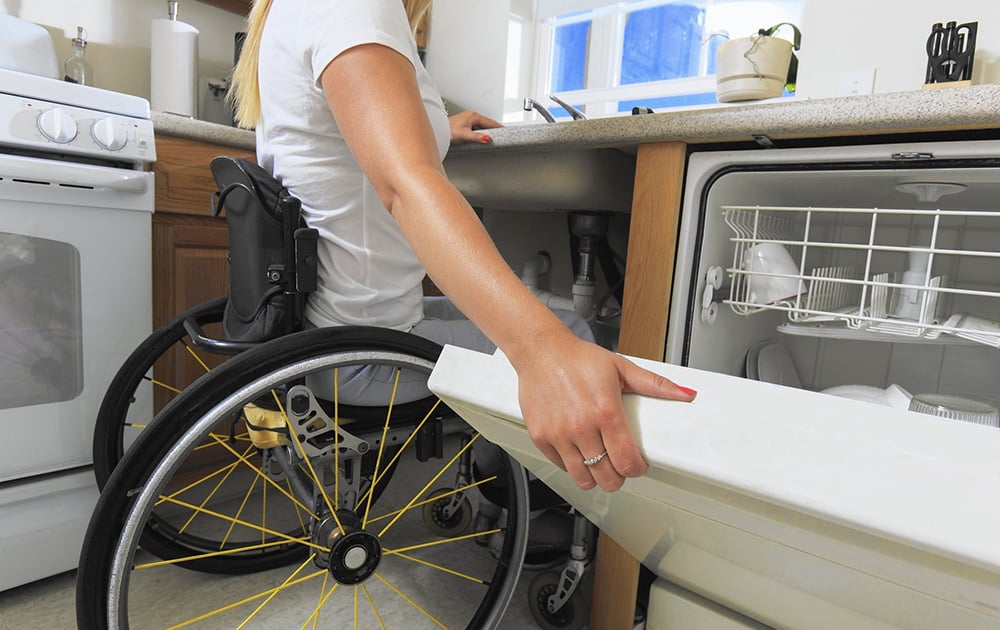Accessible housing kitchen wheelchair