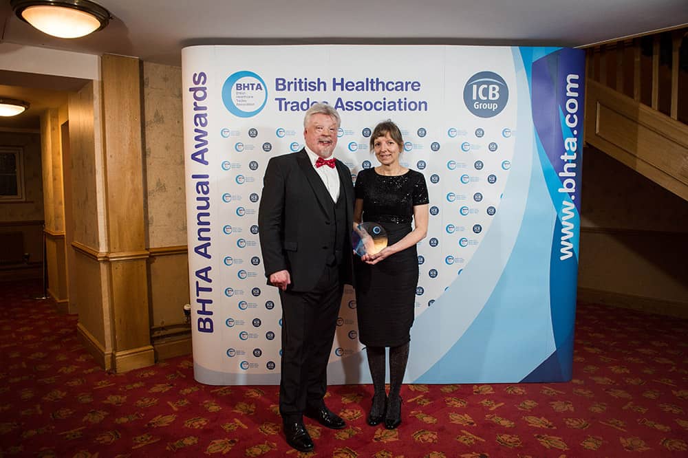 Simon Weston CBE with Gillian Green at the BHTA Annual Awards image