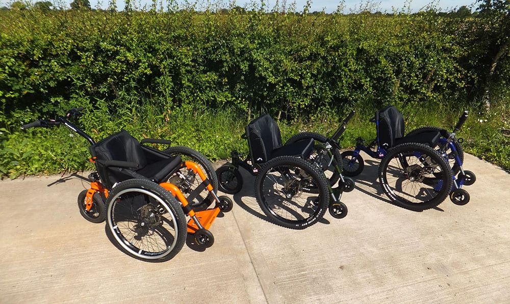 The Mountain Trike Company's current all-terrain wheelchair range image