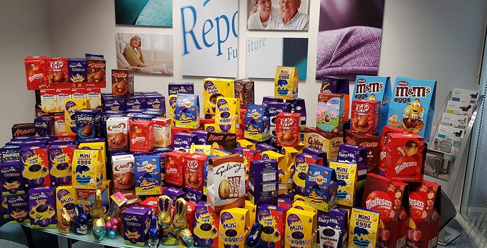 Repose mountain of easter eggs following fundraising initiative