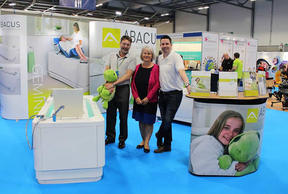 Kate Sheehan at the Abacus stand at Kidz to Adultz South