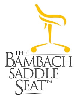 The Bambach Saddle Seat logo in white
