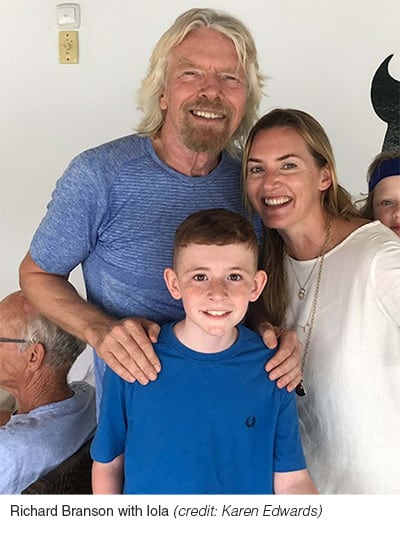 Richard Branson, Kate Winslet with Iola