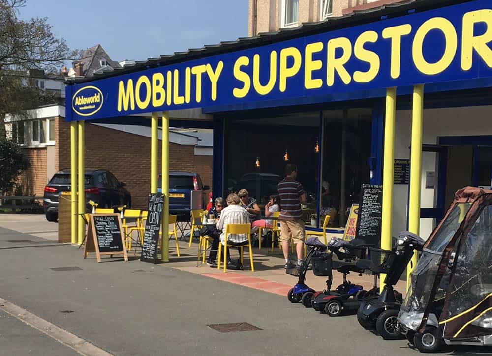 Mobility Ableworld Coffee Shop in Llandudno, North Wales branch