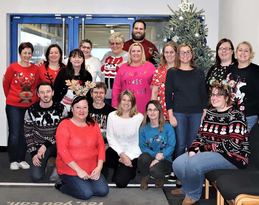 Invacare Christmas jumper day team 