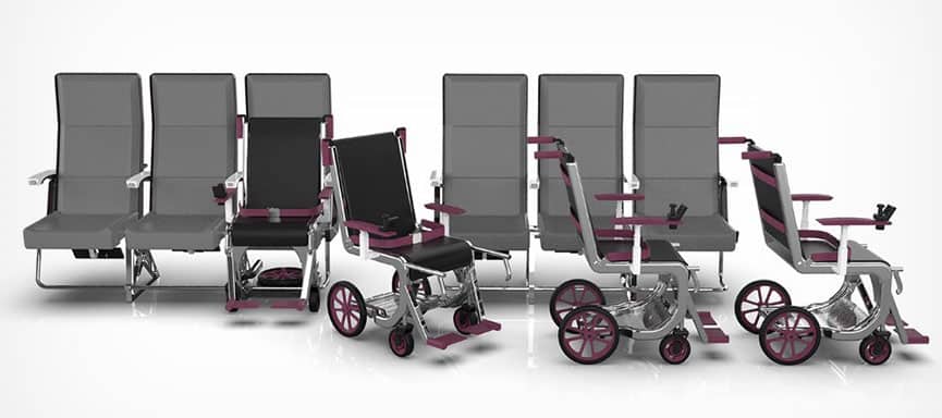 Row 1 Airport Wheelchair System one