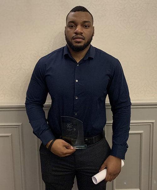 Anthony White award winner Terry Lifts apprentice