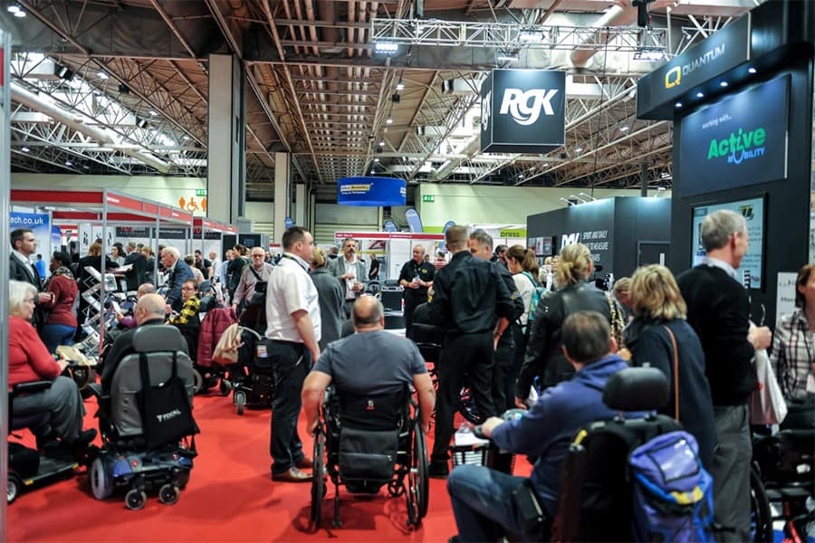 Naidex 2019 busy stands and aisles