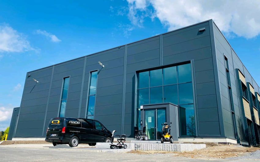 Pride Germany facility with van and mobility devices