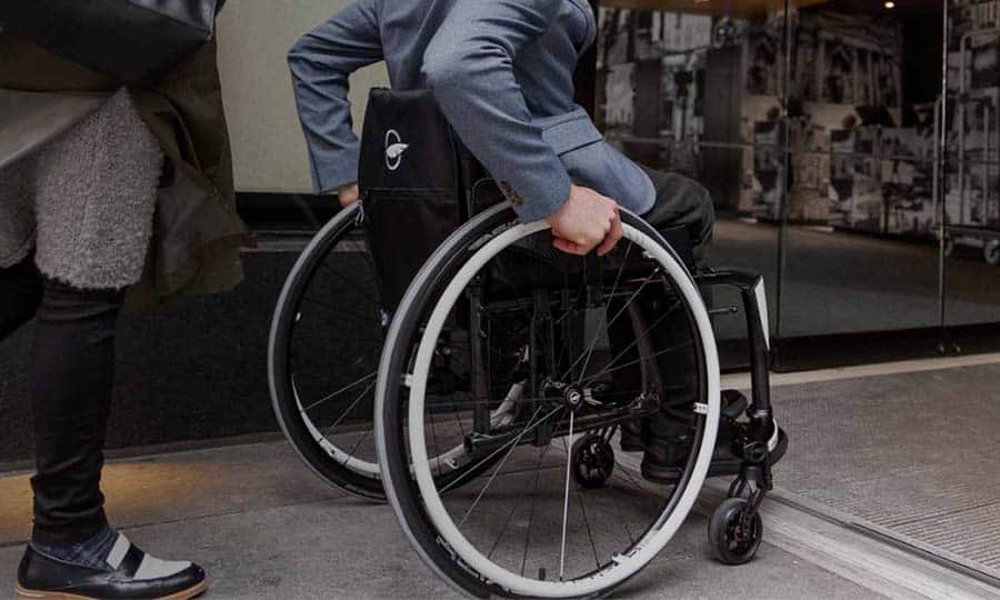 Motion Composites wheelchair user
