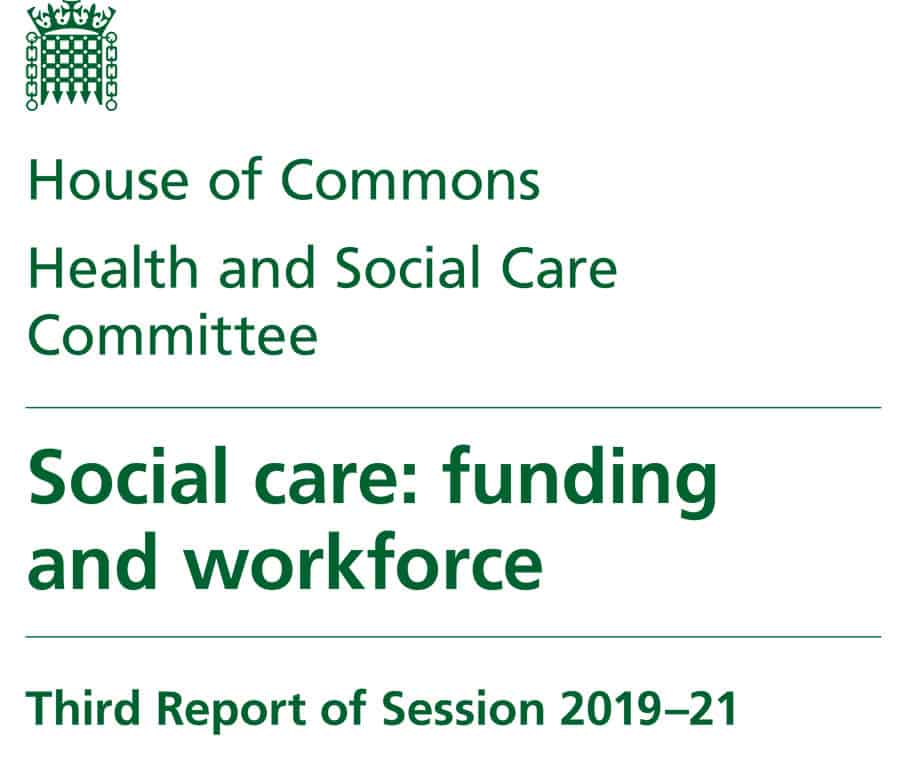 Health and Social Care Committee social care funding report image