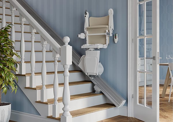 Non-handed Handicare 1100 Straight Stairlift with Slide Track image