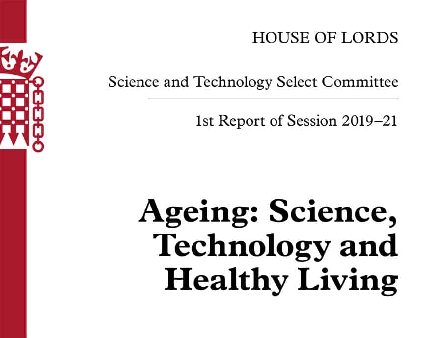Science and Technology Committee Ageing Science, Technology and Healthy Living report image