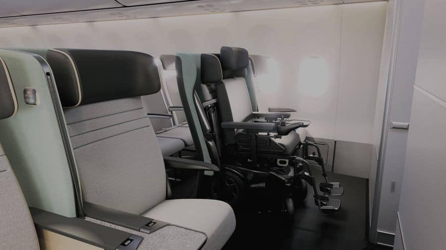 PriestmanGoode_Air4All_B737_Cabin_Overview_Seatpan_Wheelchair_Installed