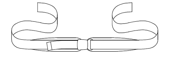Figure 1 – Centre pull 2-point pelvic positioning support