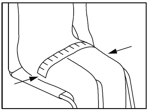 Figure 2. Body measurement needed to size a positioning belt’s pad length