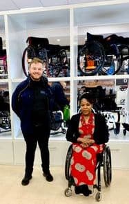 Anne Wafula Strike MBE at Lifestyle and Mobility’s Harlow store