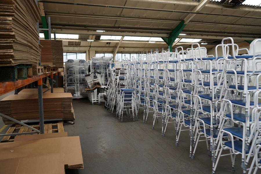 Today the business delivers over 350,000 individual products to customers across the UK on a yearly basis. (the image is of perching stools)