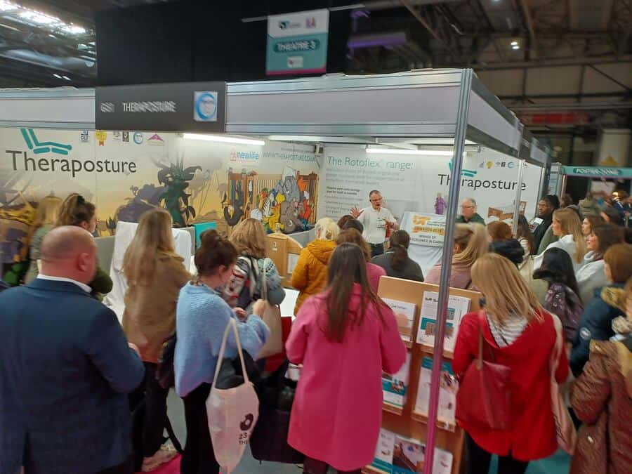 Picture caption: Hosted by Shaun Masters, Occupational Therapist, the Theraposture 'Getting legs into bed' CPD seminars were hugely popular at the OT Show this year.
