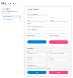Mobility Giant website form