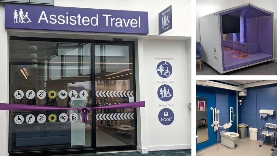 Assisted Travel Lounge at Manchester Piccadilly with sensory area and a changing places toilet.