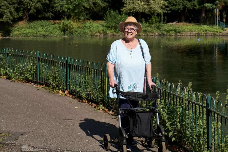 Ageing Better: Older person outdoors walking