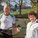 Older people playing tennis. Credit: Ageing Better