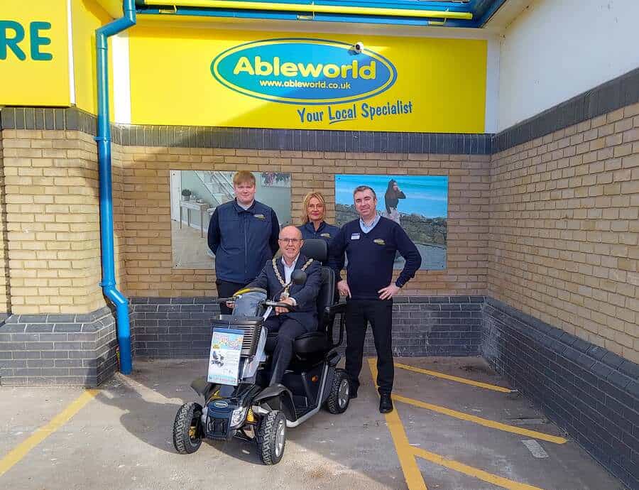 Mayor Paul Baker at Ableworld Cheltenham